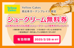 イエローケークス_シュークリーム無料券